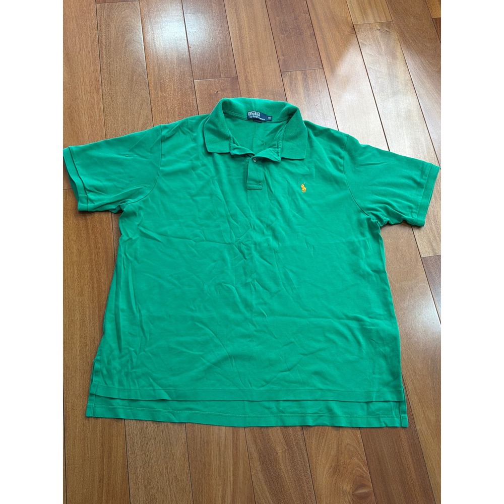 Polo Ralph Lauren Polo Shirt Mens Green Short Sleeve Big 2XB